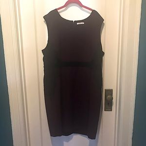 Dark purple dress with black lace detailing